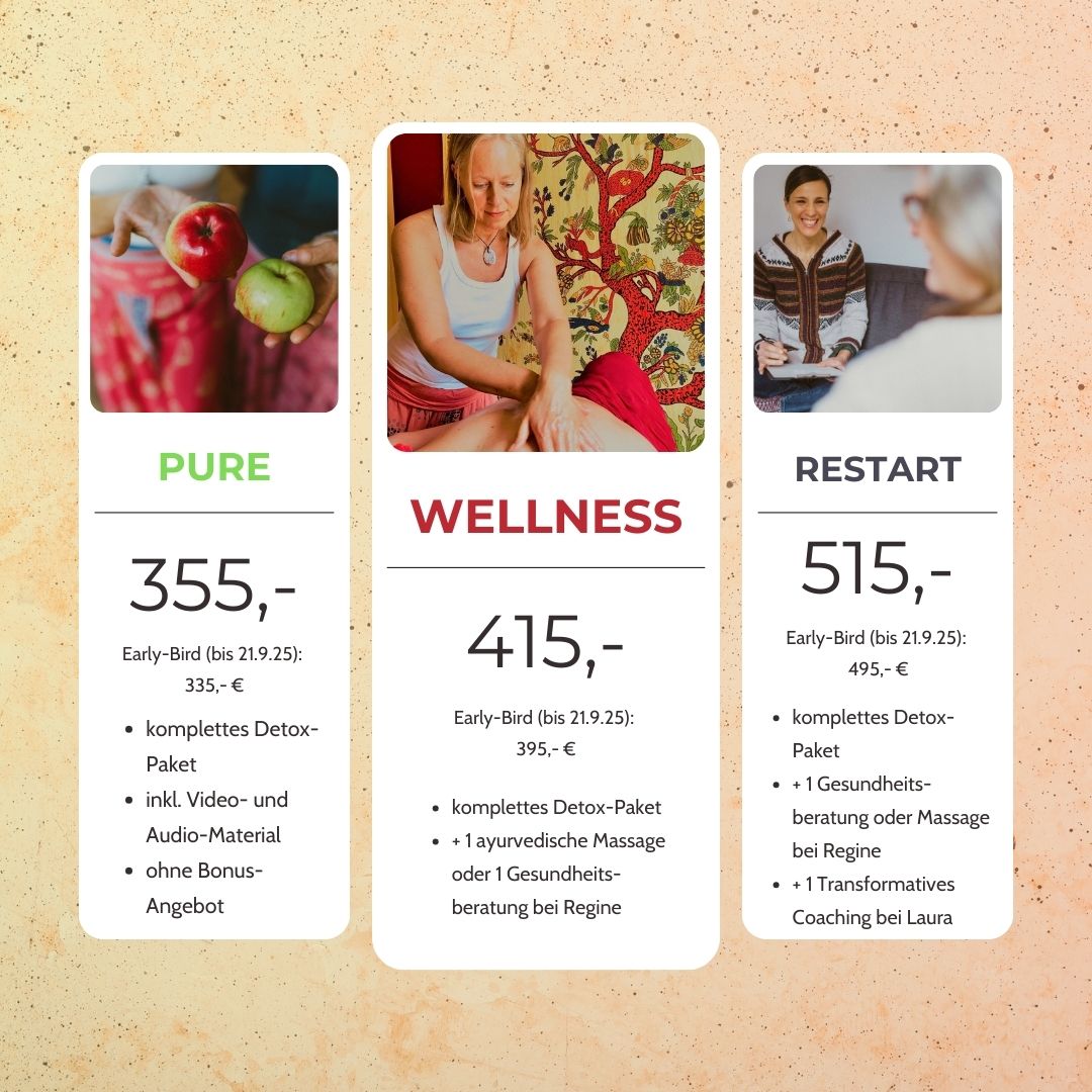 Entgiftungskur Ayurveda-Detox Pakete 2025 Herbst Lüneburg